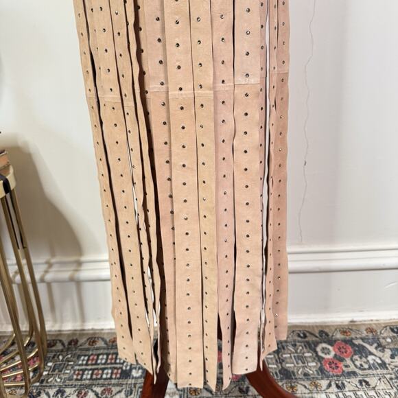 NWT Valentino Suede Studded Fringe Top Runway Collector Rare Balletcore Blush XS - Picture 7 of 16